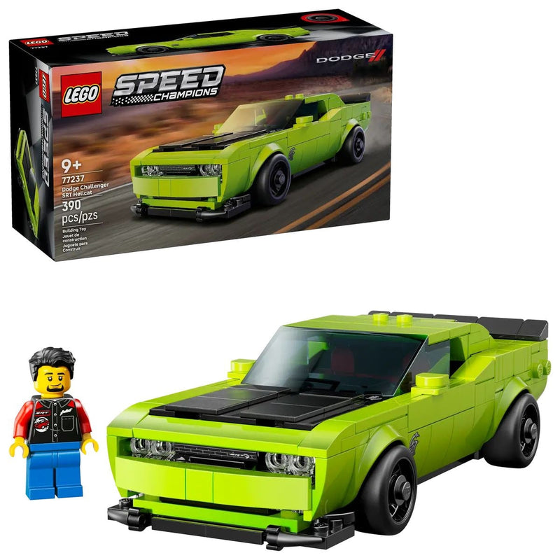 LEGO Speed Champions Dodge Challenger SRT Hellcat Sports Car - 77237, 390-pcs, Ages 9+ H9