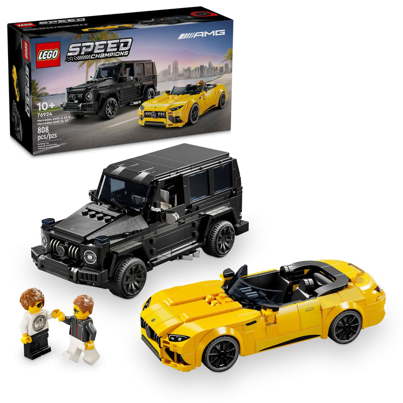 LEGO Speed Champions Mercedes-AMG G 63 & Mercedes-AMG SL 63 - 76924, 806-pcs, Ages 10+ V6