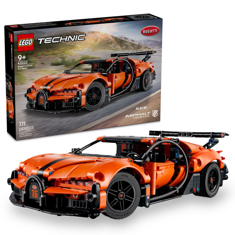 LEGO Technic Bugatti Chiron Pur Sport Hyper Car - 42222, 771-pcs, Ages 9+ N6