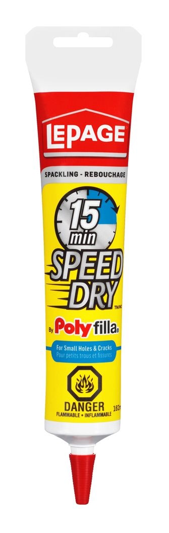 LePage Polyfilla 15-Minute Speed Dry Spackling, Fills Small Holes & Cracks, White, 162-mL K4