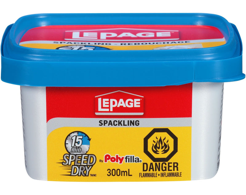 LePage Polyfilla 15-Minute Speed Dry Spackling, Wall Hole/Crack Repair Filler, 300-mL U3
