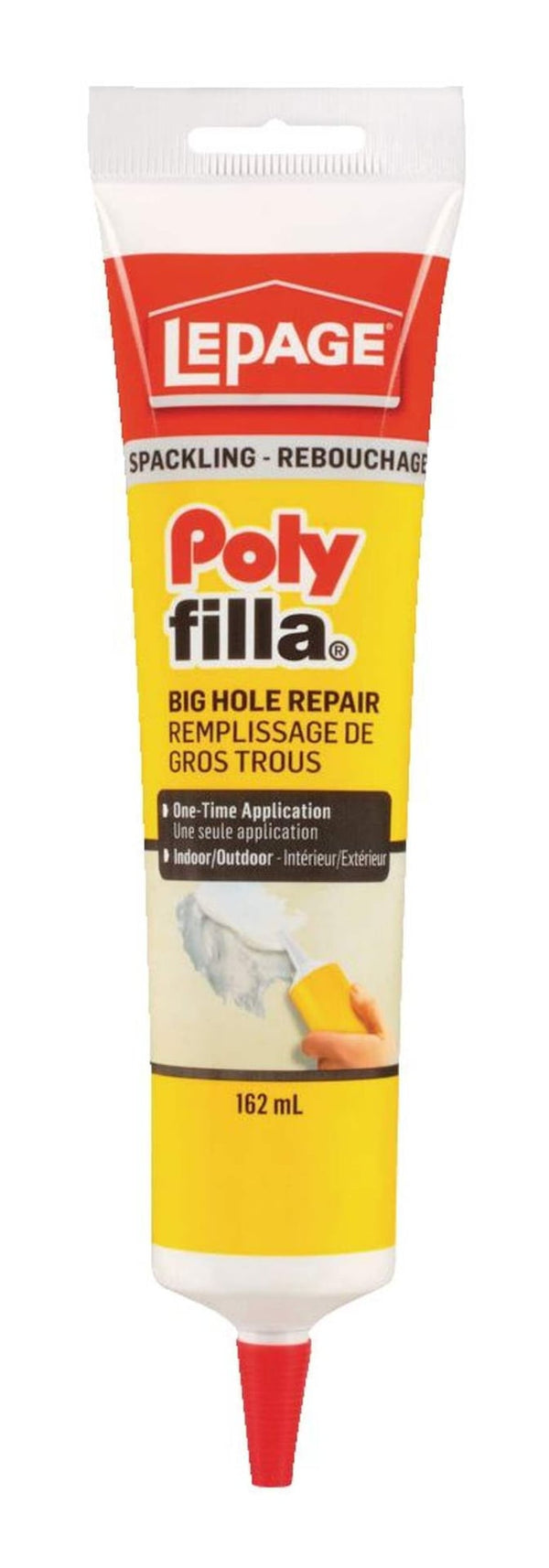 LePage Polyfilla Big Hole Repair Spackling, Hole & Crack Filler, Indoor/Outdoor Use, Assorted Sizes D0