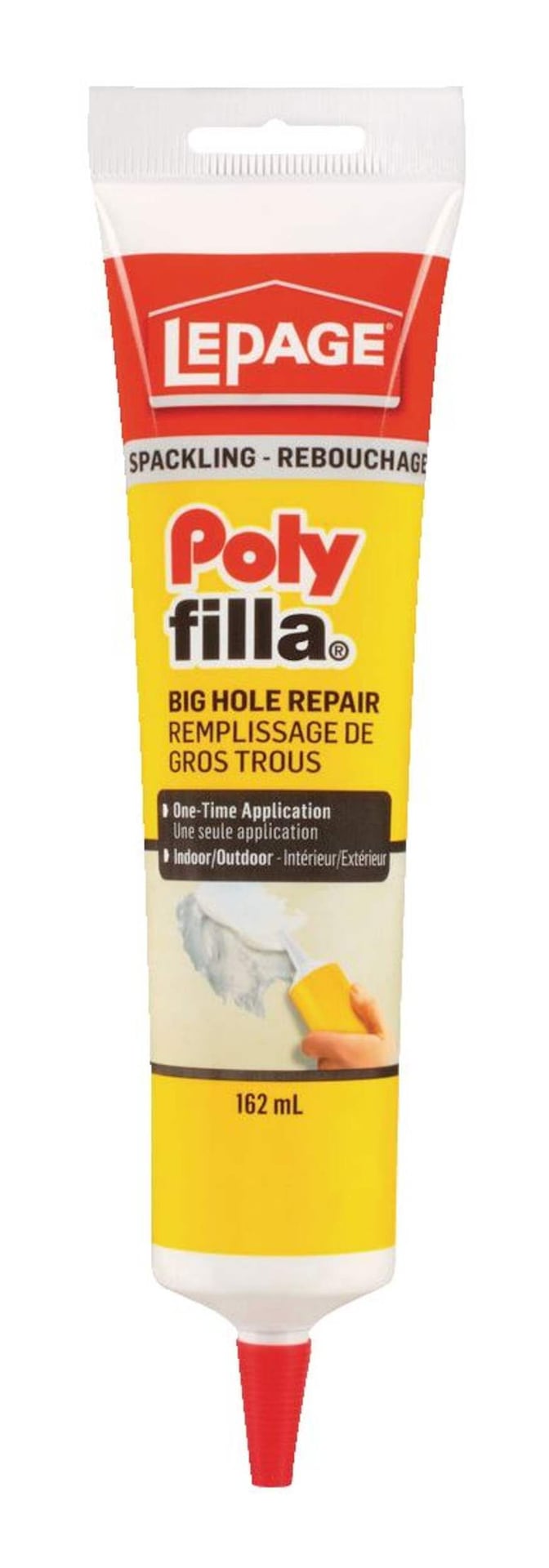 LePage Polyfilla Big Hole Repair Spackling, Hole & Crack Filler, Indoor/Outdoor Use, Assorted Sizes D0