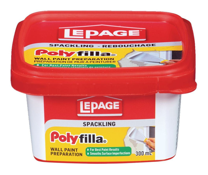 LePage Polyfilla Wall Paint Preparation Spackling, Hole/Crack Repair Filler, White H8