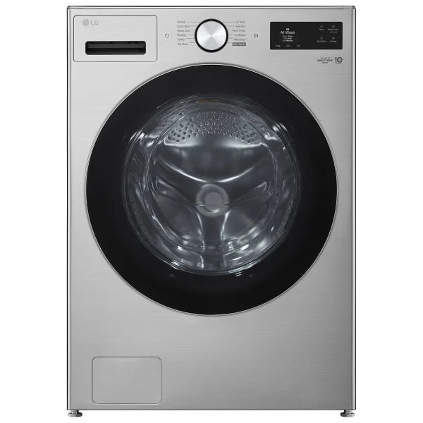 LG 27 in. 5.8 cu ft. Graphite Steel Front Load Washer with AI DD and TurboWash Q9