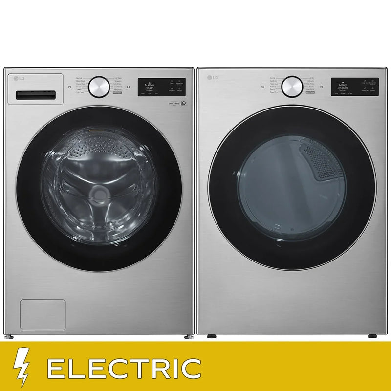 LG Laundry Bundle 5.8 cu ft. Front Load Washer and 7.4 cu ft. Electric Dryer R0