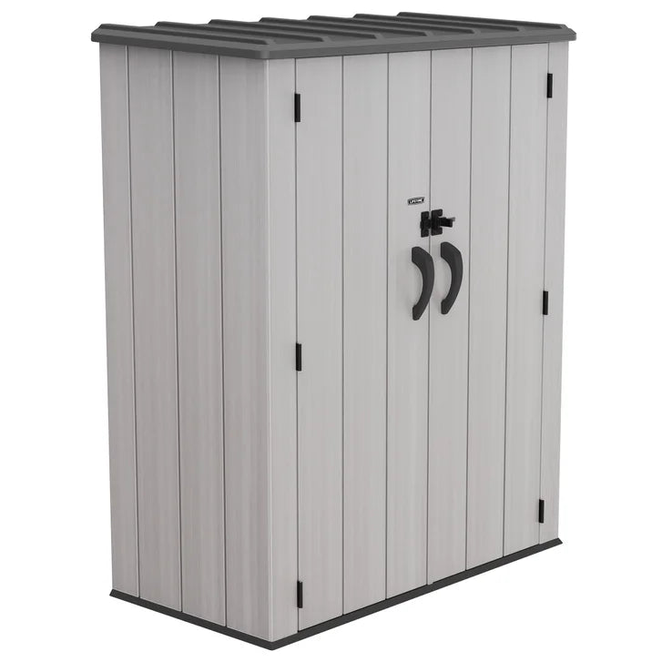 Lifetime Vertical Storage Shed with Shelves I0