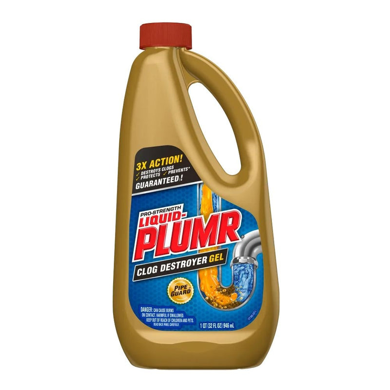 Liquid-Plumr Pro Strength Kitchen Clog Destroyer Gel, Lemon Scent, 946-mL F0