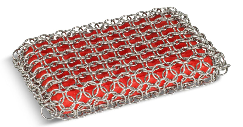 Lodge Dishwasher-Safe Cast Iron Scrubbing Pad, Red L2