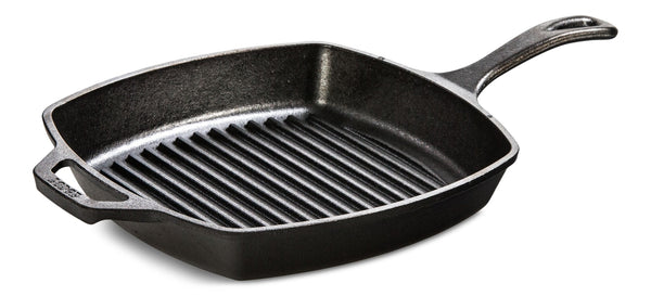 Lodge Seasoned Cast-Iron Grill Pan, 10.5-in (26 cm) E9