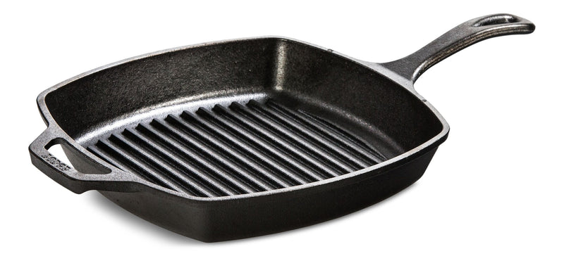 Lodge Seasoned Cast-Iron Grill Pan, 10.5-in (26 cm) E9