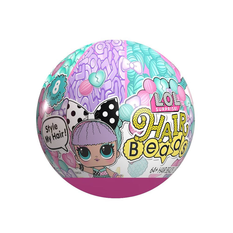 L.O.L. Surprise Hair Beads Tots with 60+ Hair Beads, Collectible Doll, Assorted, Ages 4+ R4