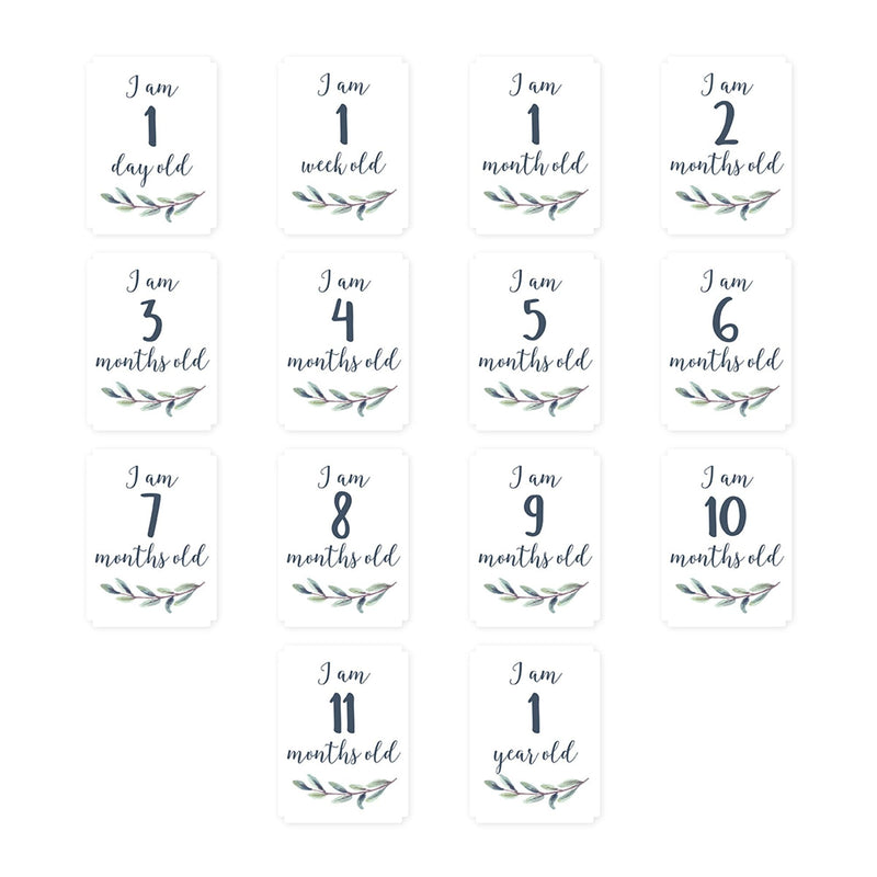 Lulujo Baby's 1st Year Milestone Blanket, Hello World Wreath Y6