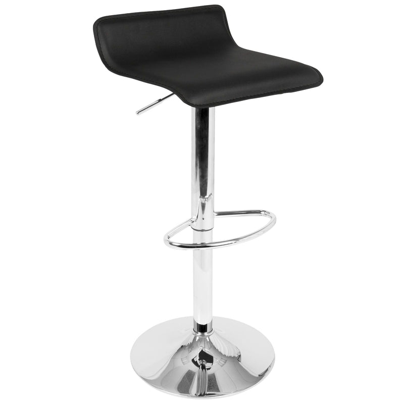 LumiSource Ale PU Leather Swivel Counter/Bar Stool Adjustable Height (2-Piece Set) T0
