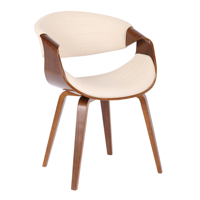 Lumisource Symphony Faux Leather Dining/ Accent Chair, Cream F4