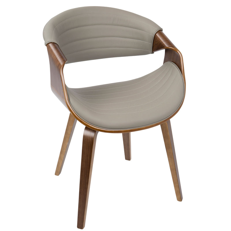 Lumisource Symphony Faux Leather Dining/ Accent Chair, Grey Q9