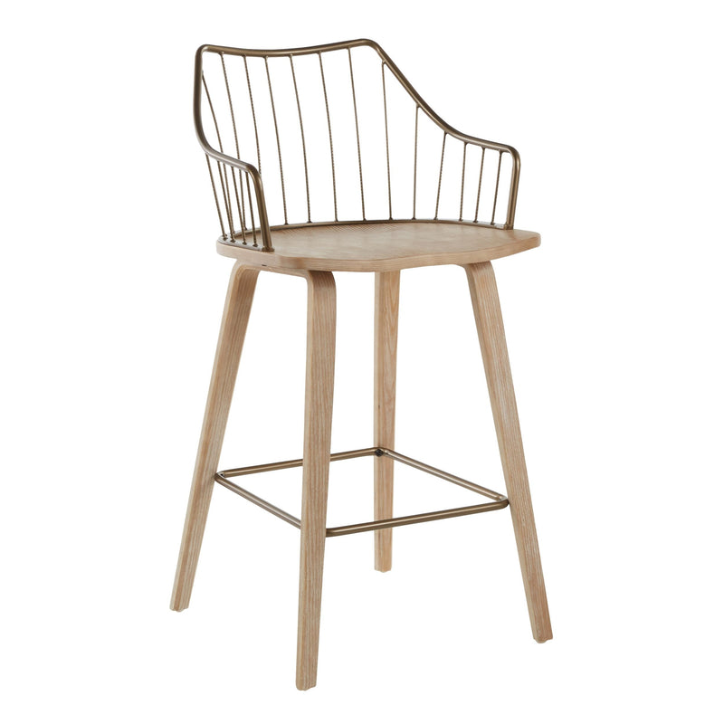 Lumisource Winston Fixed-Height Counter Stool, Wood, 26-in J3