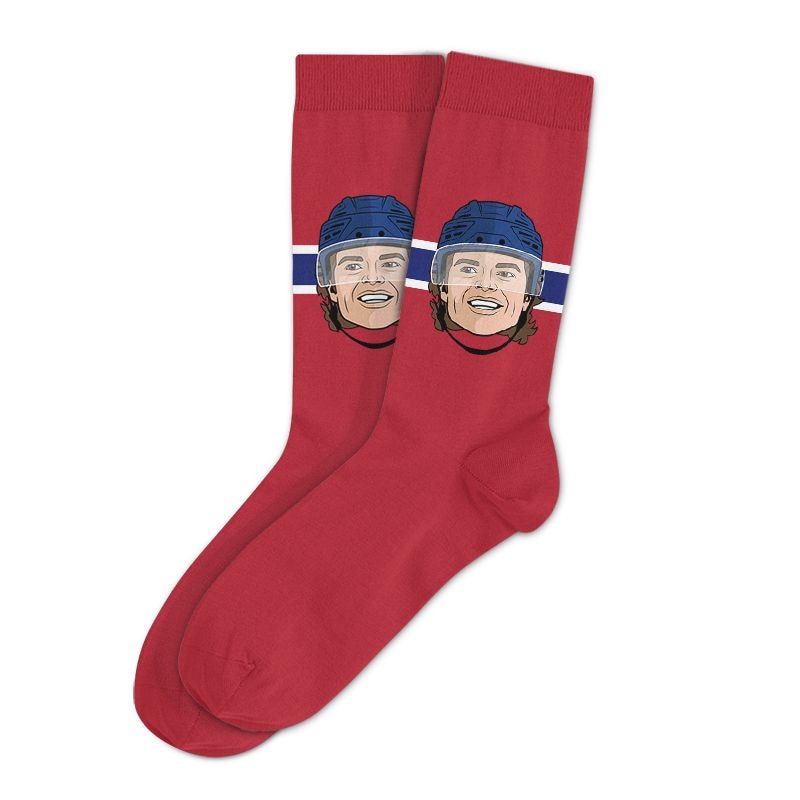Major League Socks NHL Montreal Canadiens Cole Caufield "Sockey" Crew Socks, Adult, One Size X1