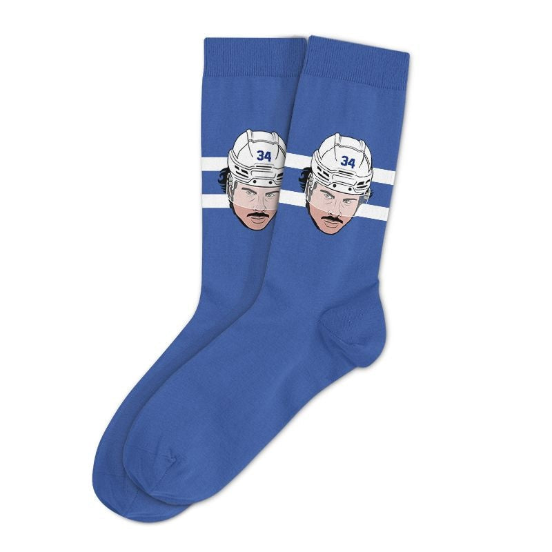 Major League Socks NHL Toronto Maple Leafs Auston Matthews "Sockey" Crew Socks, Adult, One Size U1