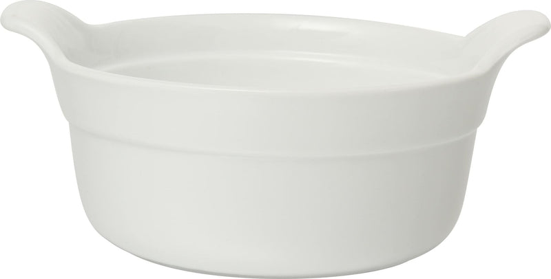 Mann Marketing Porcelain French Onion Soup Bowl with Handles, 475-mL, White S3