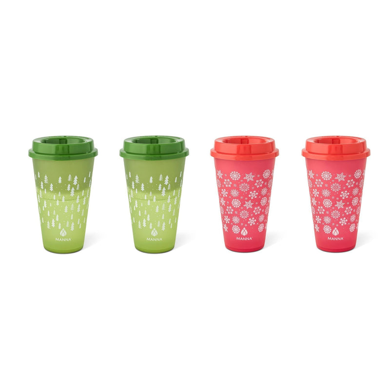 Manna 16-oz Reusable Colour-Changing Hot Cups, 4-pk H0
