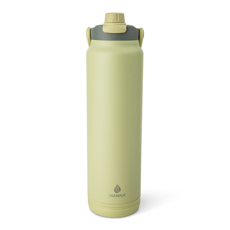 Manna Avalon Eco Stainless Steel Insulated Bottle, 40-oz, Moss, with Handle G5