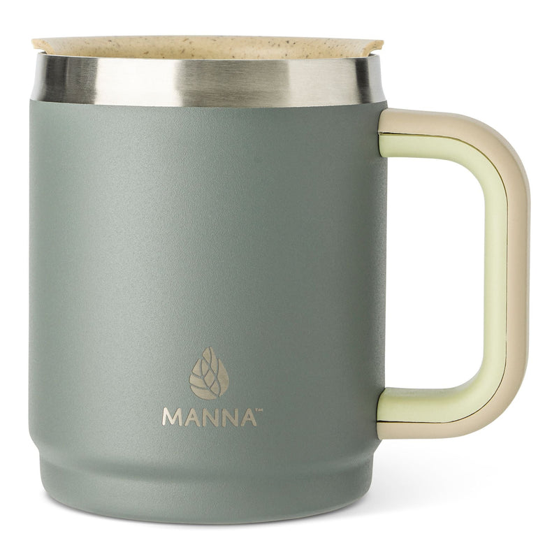Manna Boulder Eco Stainless Steel Insulated Mug, 14-oz, Midnight, with Handle I1