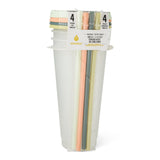 Manna Colour Changing Glitter Plastic Tumbler with Splashproof Lid, 24-oz, 4-pk