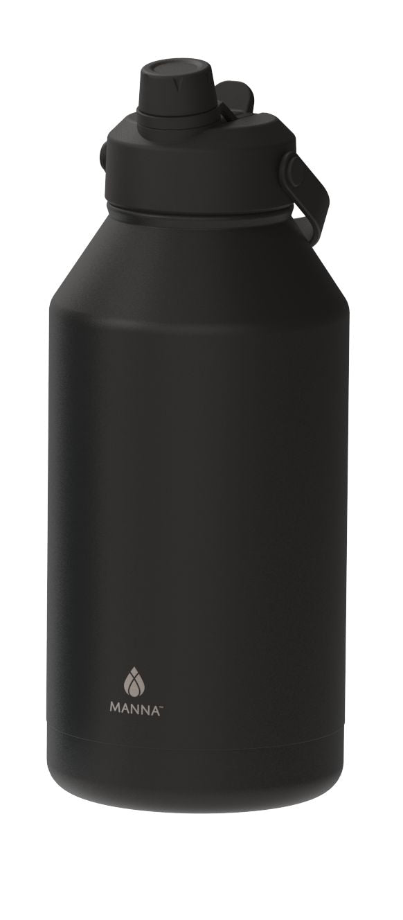 Manna Dual Mouth Flip Lid Double Wall Stainless Steel Water Bottle, 64-oz X4