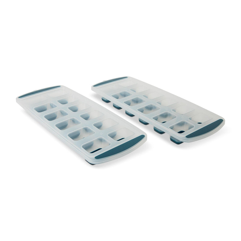 Manna Easy Release Pop-Out Rectangular Ice Cube Trays, Blue, 2-pk, Dishwasher Safe L4