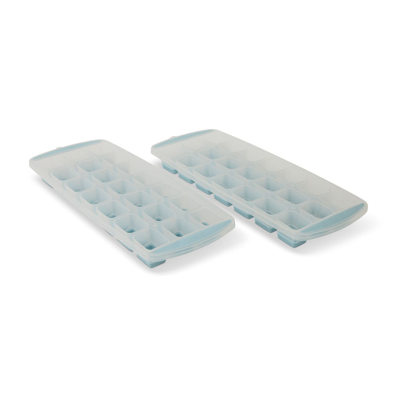 Manna Easy Release Pop-Out Square Ice Cube Trays, Blue, 2-pk, Dishwasher Safe S4