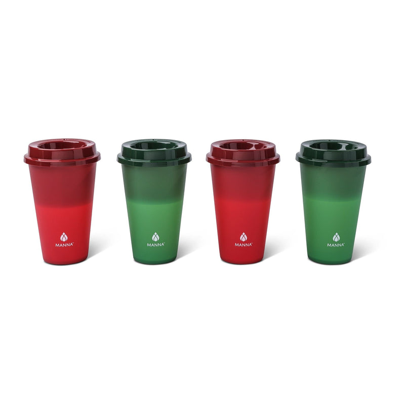 Manna Hot Colour Changing Cups with Lids, 16-oz, 4-pk B8