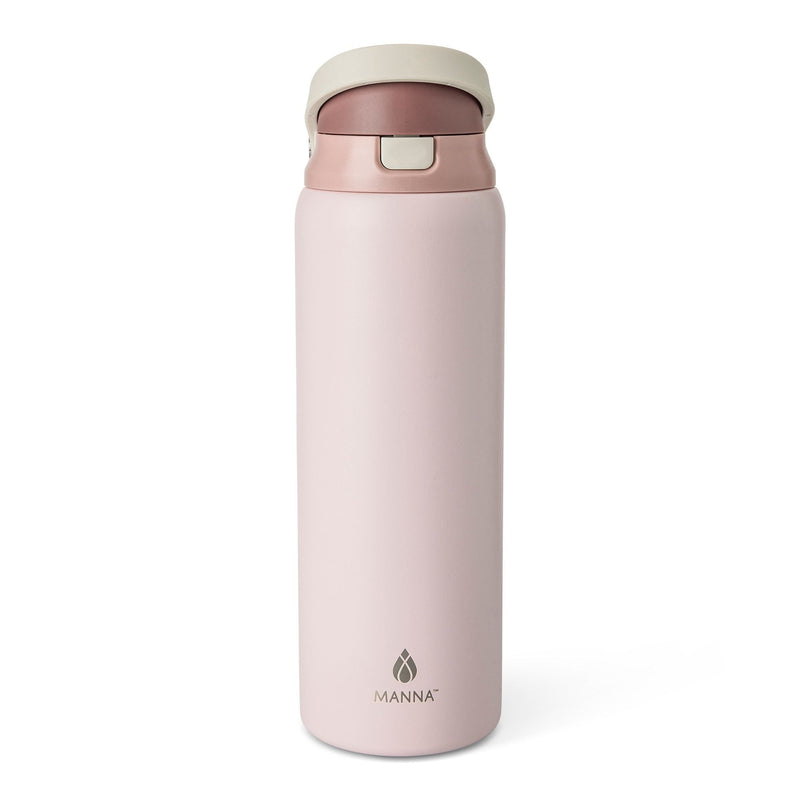 Manna Hydra Stainless Steel Insulated Bottle, 32-oz, Assorted Colours, with 2-in-1 Lid C4