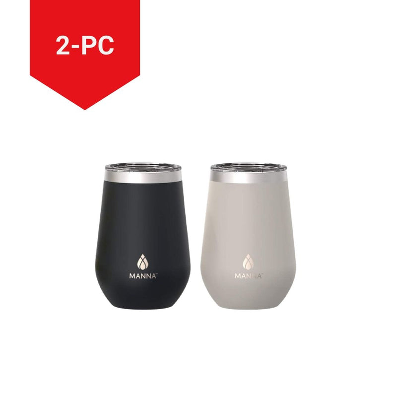 Manna Insulated Stainless Steel Tumbler, 12-oz, 2-pk, with Lid F1