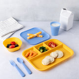 Manna Kids' Plastic Dinnerware Set, Serves 4, 24-pc, Dishwasher Safe