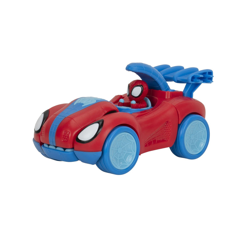 Marvel Spidey & His Amazing Friends Spidey-Rex Racer Vehicle, 2-in-1, Darts Included, Ages 3+ V9