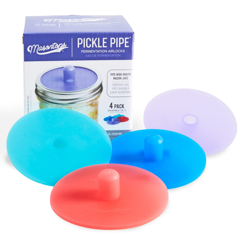 Masontops Pickle Pipes Silicone Fermentation Airlocks for Mason Jars X8