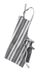 Master Chef Adjustable Stripped Apron for Cooking, Black & White, One Size