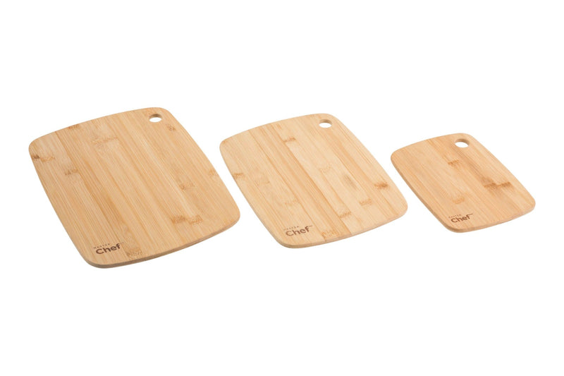 Master Chef Bamboo Cutting Board, Assorted Sizes, 3-pk R8