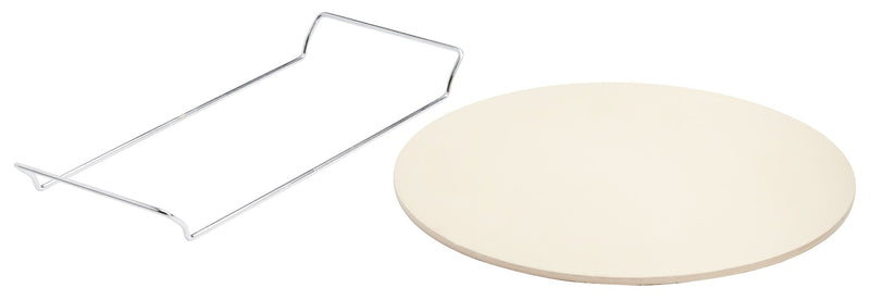 MASTER Chef Ceramic Round Pizza Stone & Serving Rack, 15-in F2