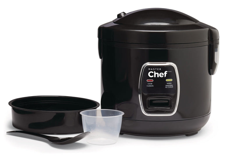 MASTER Chef Deluxe Non-Stick Rice Cooker & Steamer, Black, 10 Cups P4