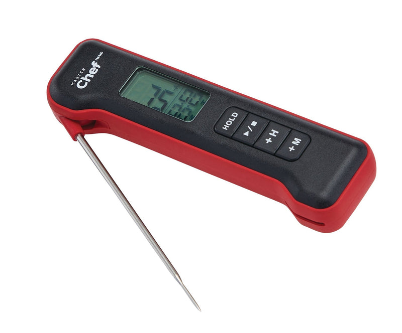MASTER Chef Digital Folding BBQ Food & Meat Thermometer with Stainless Steel Probe V7