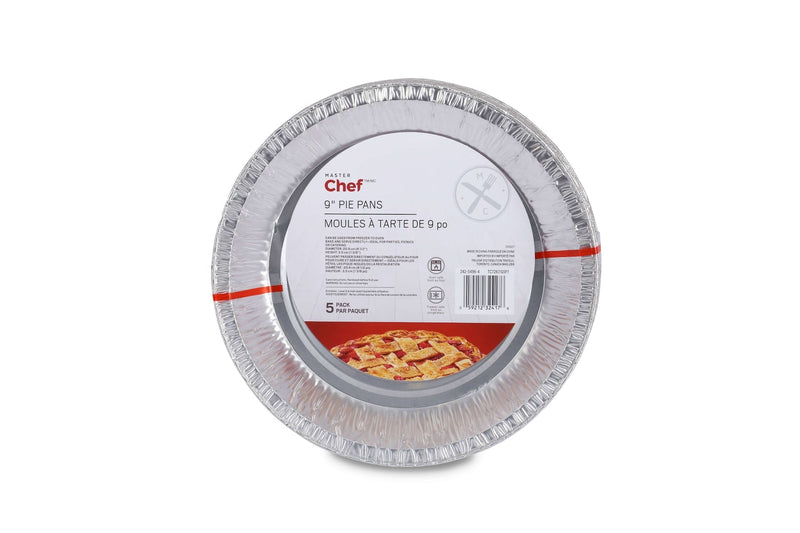 Master Chef Disposable Deep Pie Pan, 9-in, 5-pk S1