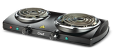 MASTER Chef Double Burner Hot Plate, Black, 1500W