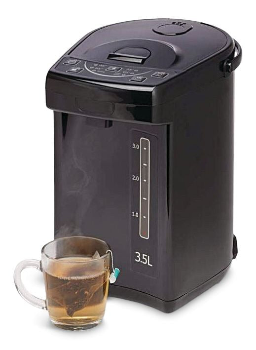 MASTER Chef Electric Hot Water Boiler, Warmer & Dispenser with Handle, Black, 3.5-L