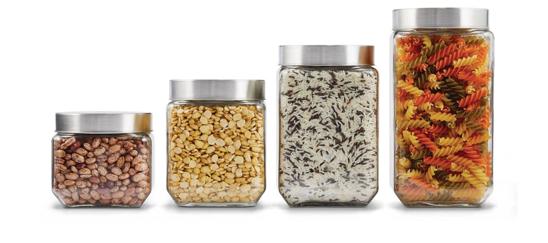 MASTER Chef Glass Food Storage Container Set with Airtight Lid, 4 Count M8