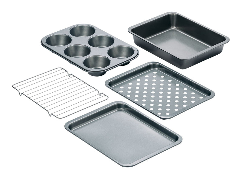 Master Chef Grey Non-Stick Toaster Oven Bakeware Set, 5-pc S2