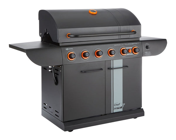 MASTER Chef Grill Turismo 680 7-Burner Convertible LP Gas BBQ F3