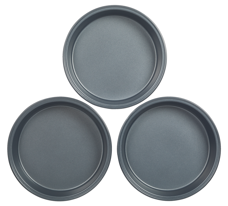 MASTER Chef Non-Stick Round Cake Pans, 8-in, 3-pc H4