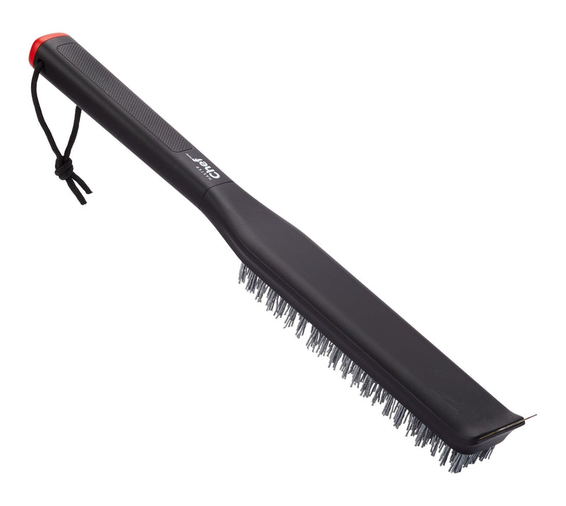 MASTER Chef Pizza Stone Cleaning Brush & Scraping Tool with Ergonomic Grip, Black L1